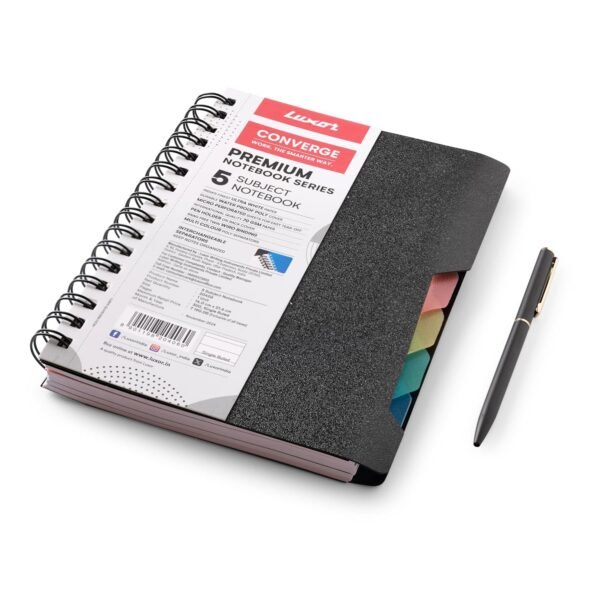 Luxor 5 Subject Single Ruled Notebook – A5 Size, 300 Pages, 70 GSM